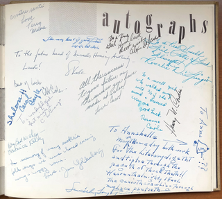 Hujar, Peter. (1934 - 1987) Signed Yearbook