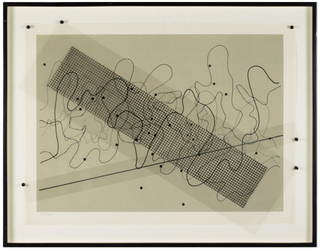 Cage, John. (1912–1992) Fontana Mix, 1981 - SIGNED SILKSCREEN AND COLLAGE