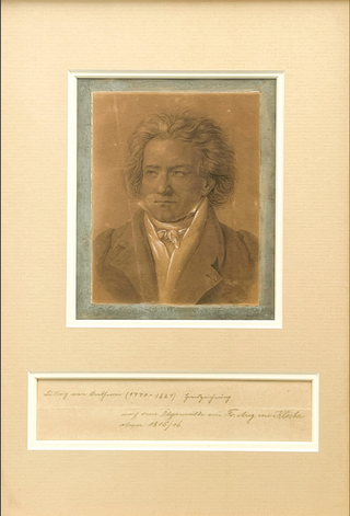 [Beethoven, Ludwig van. (1770–1827)] von Kloeber, August-Karl Friedrich. (German, 1793 - 1864) [AFTER] Ludwig van Beethoven, 1818