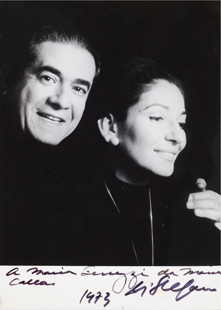 Callas, Maria. (1923–1977) & Di Stefano, Giuseppe. (1921–2008) Signed Steiner Photograph