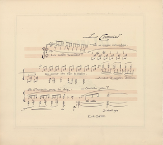 Satie, Erik. (1866-1925) 4 Works from "Sports et Divertissements"