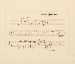 Satie, Erik. (1866-1925) 4 Works from "Sports et Divertissements"