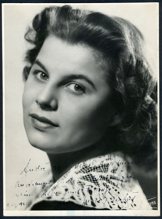 Seefried, Irmgard. (1919-1988)  [Mertens, André. (1904?-1963)] Signed Photograph to André Mertens