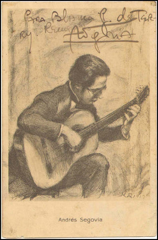 Segovia, Andrés. (1893–1987) Original Signed Portrait