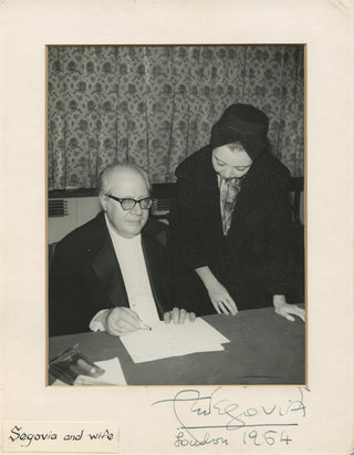 Segovia, Andres. (1893–1987) Signed Photograph