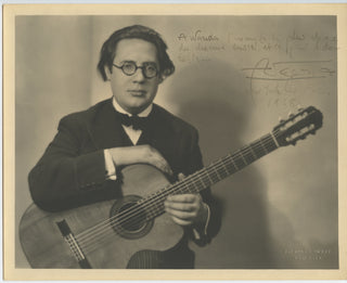 Segovia, Andrés. (1893–1987) Signed Photograph to Wanda Szigeti