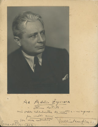 Serafin, Tullio. (1878-1968) [Zagonara, Adelio.] Signed Photograph to Adelio Zagonara