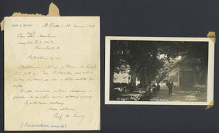 Sevcik, Otakar (1852–1934) Autograph Letter with Postcard Photograph