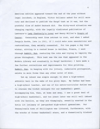 [SEX] Salter, James. (1925–2015) & Updike, John. (1932–2009) & Shields, Carol. (1935–2003) & Hollinghurst, Alan. (b. 1954) Writing about Sex - Five Letters from Contemporary Novelists