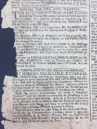 [Shakespeare, William. (1564–1616)] Kemble, John Philip. (1757–1823) Henry V at the Theatre Royal Haymarket - 1793 Front Page of the Times of London