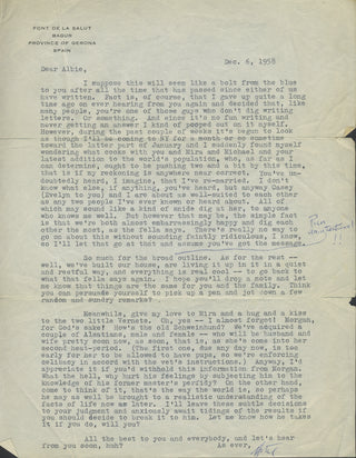 Shaw, Artie. (1910–2004) Collection of Typed Letters Signed