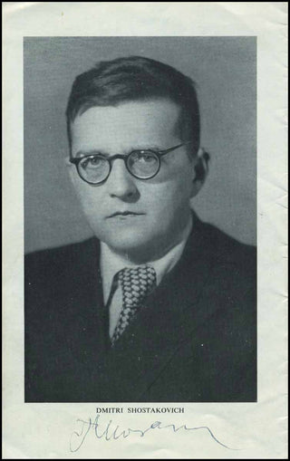 Shostakovich, Dimitri. (1906-1975) Signed Photograph in a Concert Program