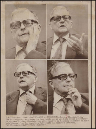 Shostakovich, Dimitri. (1906-1975) Original 1973 Composite Photograph