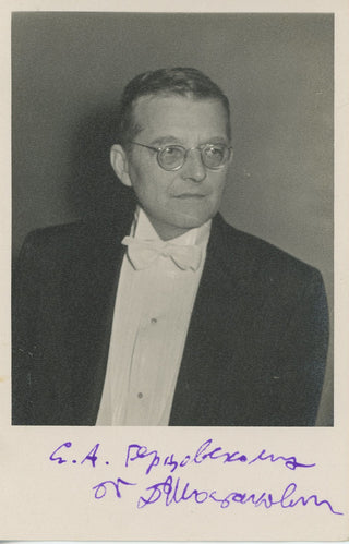 Shostakovich, Dimitri. (1906-1975) Signed Photograph