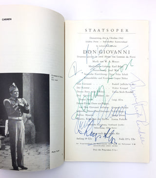 [Opera] Collection of Signed Wiener Staatsoper Programs, 1960–1961