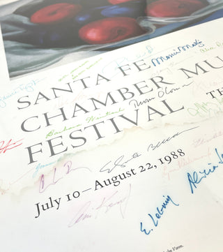 [Santa Fe Chamber Music Festival] [O'Keeffe, Georgia. (1887–1986)] 1988 Santa Fe Chamber Music Festival Poster SIGNED