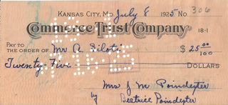 Siloti, Alexander  [Ziloti, Aleksandr Il'yich].  (1863 - 1945) Signed Check