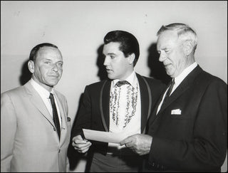 Sinatra, Frank. (1915–1998) & Presley, Elvis. (1935–1977) Original Photograph