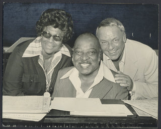 Basie, Count. (1904–1984) & Sinatra, Frank. (1915–1998) & Fitzgerald, Ella. (1917–1996) Original Photograph