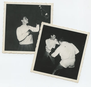 Sinatra, Frank. (1915–1998) Two Candid Boxing Photographs