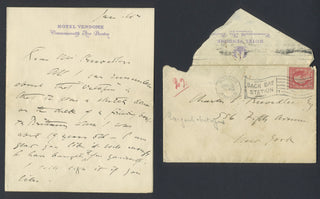 Sargent, John Singer. (1856-1925) Autograph Letter about "The Octopus"