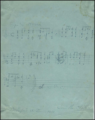 [Paganini, Nicolò. (1782–1840)] Sivori, Camillo. (1815–1894) Autograph Musical Manuscript