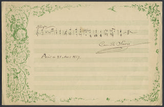 [Paganini, Nicolò. (1782–1840)] Sivori, Camillo. (1815–1894) Autograph Musical Quotation