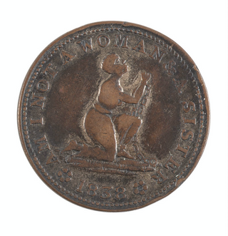 [Anti-Slavery] "Am I Not a Man and a Brother" & "Am I not a Woman & a Sister" - Pair of 19th Century Anti-Slavery Tokens