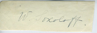 [Film & Theatre] Sokoloff, Vladimir. (1889 - 1962) Autograph Signature