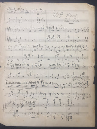 Solomon, Edward. (1855–1895) "New March S. S. America" - Autograph Musical Manuscript