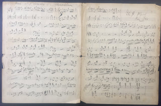 Solomon, Edward. (1855–1895) "New March S. S. America" - Autograph Musical Manuscript