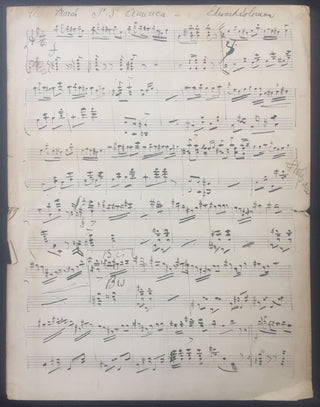 Solomon, Edward. (1855–1895) "New March S. S. America" - Autograph Musical Manuscript