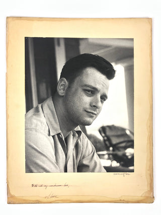 Sondheim, Stephen. (1930–2021) Early Signed Photograph, "With all my unshaven love."