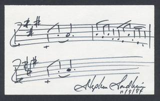 Sondheim, Stephen. (1930–2021) "Sunday in the Park with George" - Autograph Musical Quotation