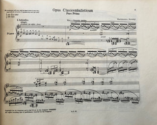 Sorabji, Kaikhosru Shapurji. (1892 - 1988) Opus Clavicembalisticum - SIGNED FIRST EDITION OF ONE OF THE LONGEST SOLO PIANO WORKS EVER COMPOSED