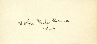 Sousa, John Philip. (1854-1932) Autograph Signature