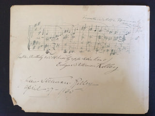 Sousa, John Philip. (1854-1932) & Kelley, Edgar Stillman. (1857-1944) "El Capitan" - Autograph Musical Quotation