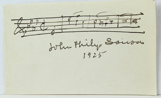 Sousa, John Philip. (1854-1932) "Stars and Stripes Forever" - Autograph Musical Quotation