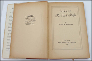 [South Pacific] Michener, James. (1907 - 1997) Tales of the South Pacific - SIGNED