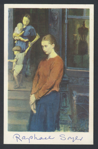 Soyer, Raphael. (1899–1987) Signed Postcard