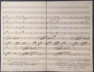 Spohr, Louis. (1784–1859) "Des Heilands letzte Stunden" - Autograph Musical Score Fragments