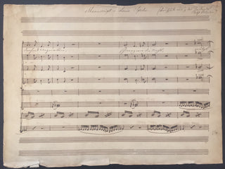 Spohr, Louis. (1784–1859) "Des Heilands letzte Stunden" - Autograph Musical Score Fragments