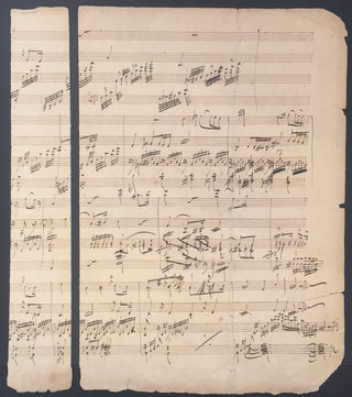 Spohr, Louis. (1784 - 1859) Piano Trio no. 1 - Autograph Musical Manuscript Fragment