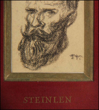 [Literature & Art] Steinlen, Théophile Alexandre. (1859 - 1923) Verlaine, ou tête d'homme barbu