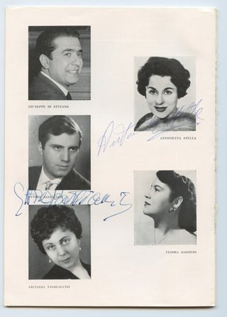 Stella, Antonietta. (b. 1929) & Bastianini, Ettore. (1922–1967) Signed La Scala Program