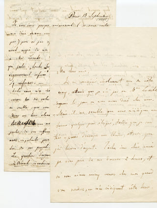 Heller, Stephen. (1833-1888) Two Autograph Letters Signed - "whenever I play a piece to a publisher I feel some kind of nausea"