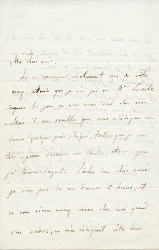 Heller, Stephen. (1833-1888) Two Autograph Letters Signed - "whenever I play a piece to a publisher I feel some kind of nausea"