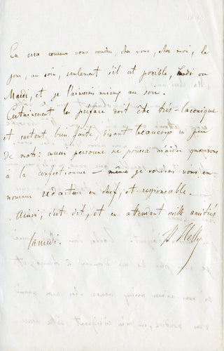 Heller, Stephen. (1833-1888) Two Autograph Letters Signed - "whenever I play a piece to a publisher I feel some kind of nausea"