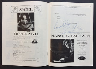 Stern, Isaac. (1920–2001) & Rose, Leonard. (1918–1984) Signed Carnegie Hall Program