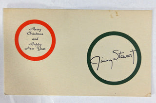 Stewart, Jimmy. (1908-1997) 1939 Christmas Postcard